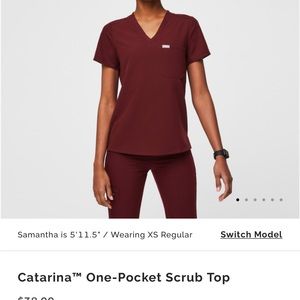 Small figs burgundy top in good condition